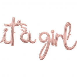 Μπαλόνι Φράση "it's a girl" - Anagrmam - rose gold - Κωδικός: A3916311 - Anagram